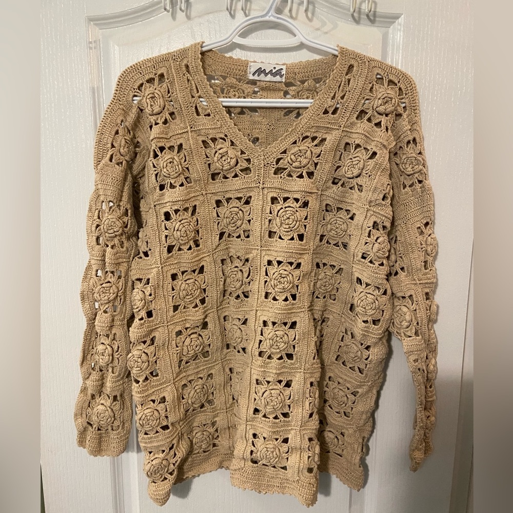 Retro 90s MIA Crochet Top Granny Core